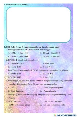 Sejarah Lahirnya Pancasila