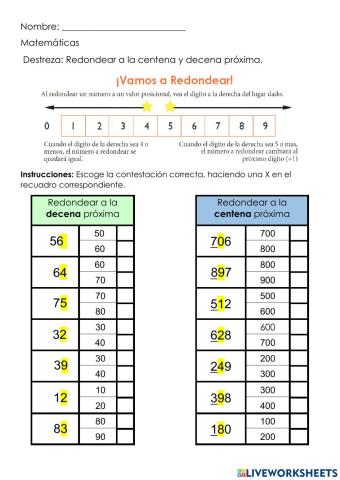 Redondeo de números