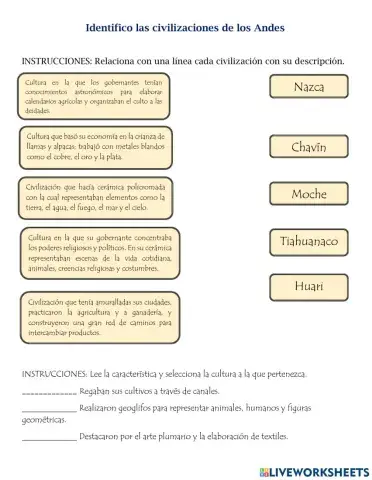 Civilizaciones antes de los Incas