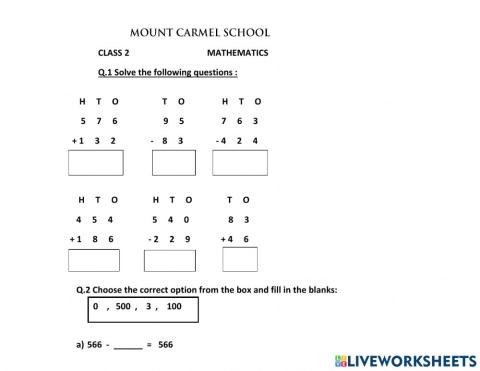 Mathematics (Add&Subt)