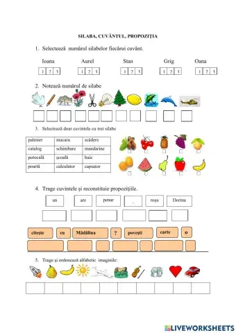 Silaba,cuvântul,propoziția