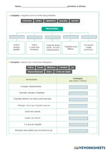Profissões e instituições