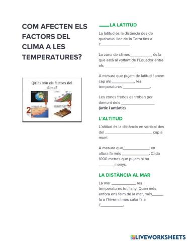 Factors del clima i temperatures