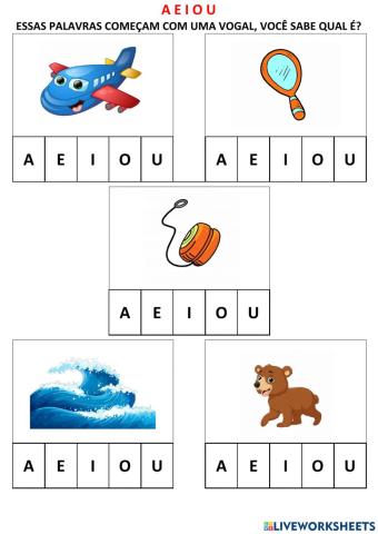 Aprendendo vogais