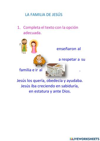 LA FAMILIA DE JESÚS