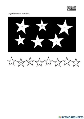 Serie numérica de estrellas