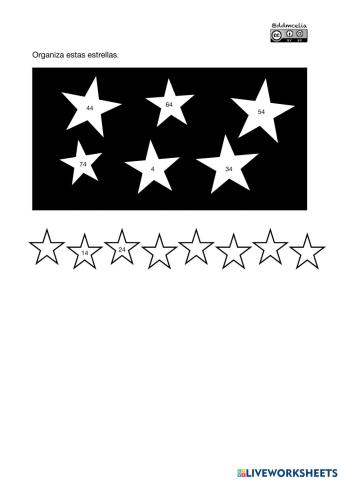 Serie numérica de estrellas