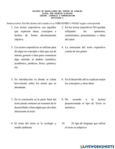 Texto expositivos