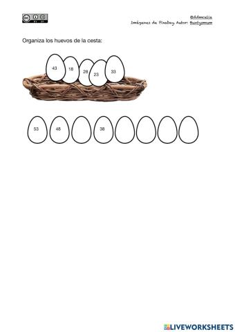 Serie numérica de huevos