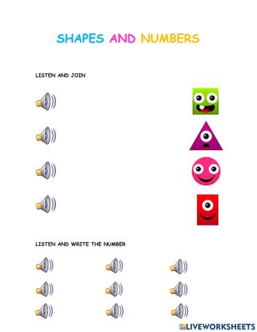 Shapes and numbers