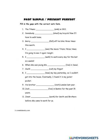 Past simple vs present perfect