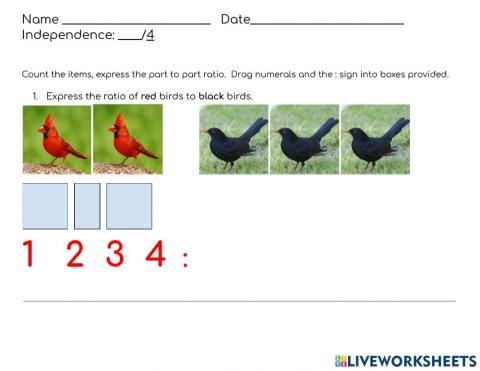 Ratios - Simple Part to Part Drag and Drop