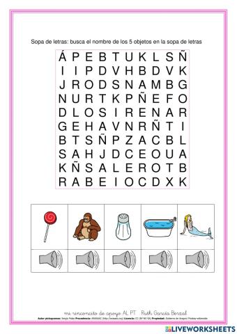 Sopa de letras r directa