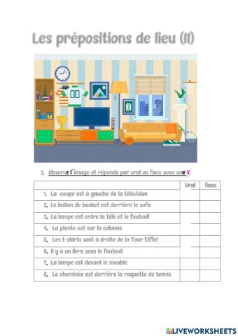 Prepositions au lieu