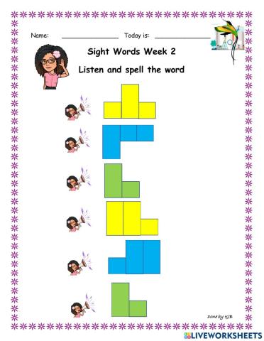 Listen and Spell Sight Words Week 2