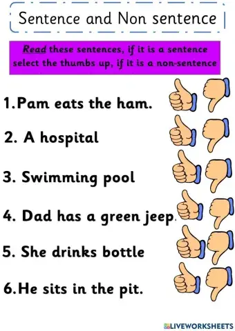 Sentence and non-sentence