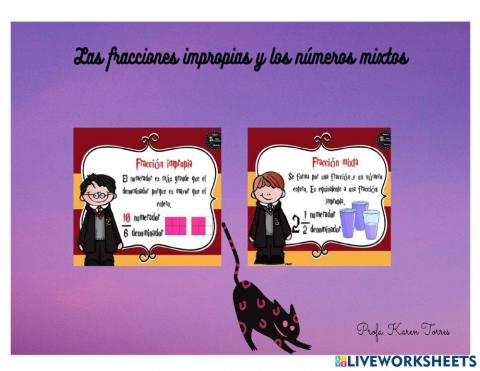 Fracciones impropias y números mixtos