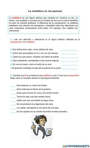 La metáfora en lospoemas