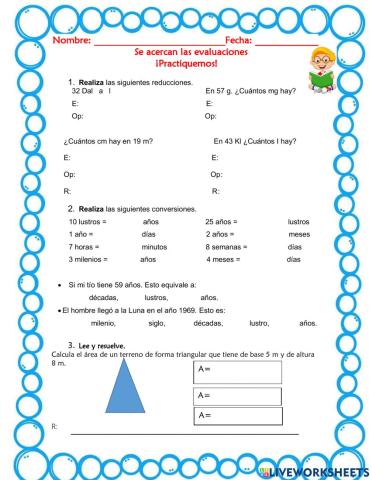 Repaso de Medida y Forma