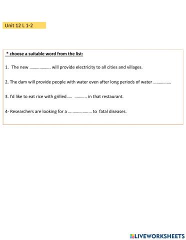 Unit 12 L 1-2