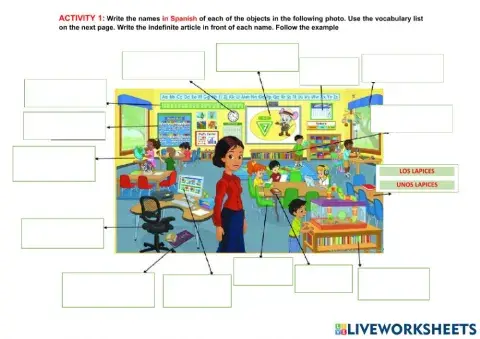 Actividad con los objetos del salon
