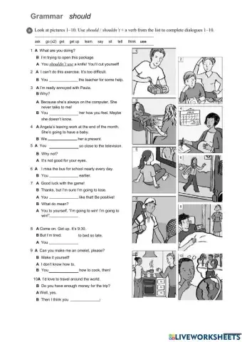 SHOULD: Giving advice