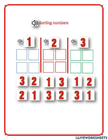 Sorting numbers - 1,2,3 - Neo, DC