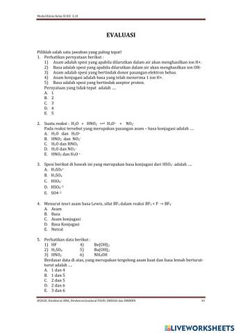 SOal UH Kimia 1 dan 2 Kelas XI