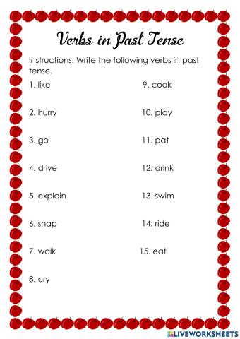 Verbs in past tense