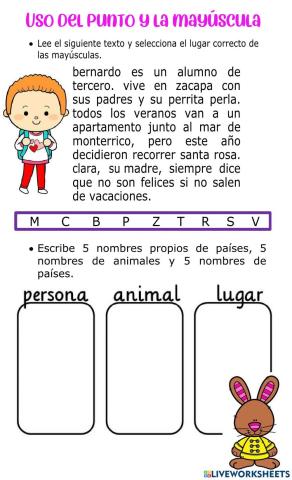 Uso de la mayúsucla