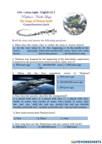 The Songs of Distant Earth - UFG