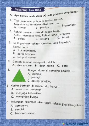 Ulangan Harian Tema 6 Subtema 2