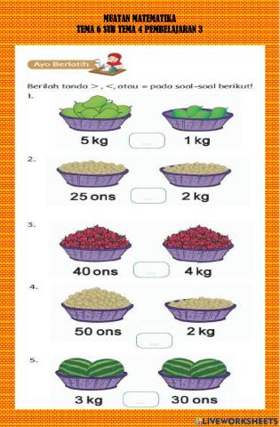 Muatan matematika tema 6 st4 pb3