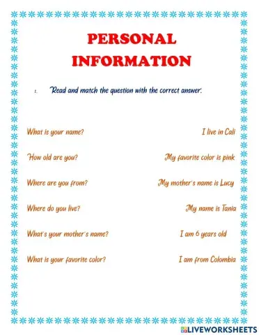 Personal information