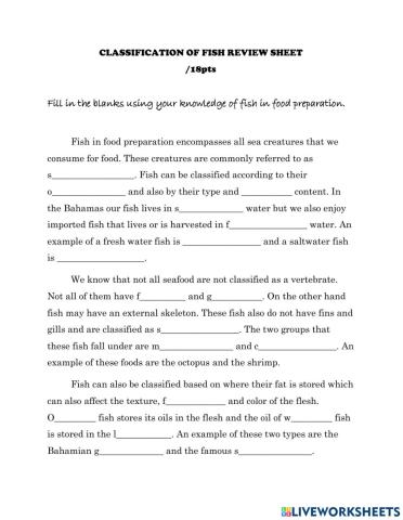 Classification of Fish