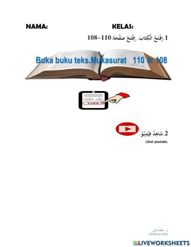 PdPR Bahasa Arab Tahun 5 23 February 2021