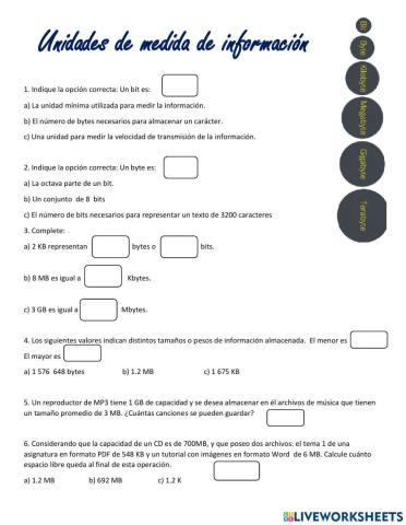 Unidades de medida de información