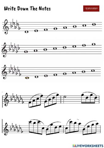 Flat key signature note 8