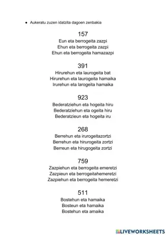 Aukeratu idazkera zuzena