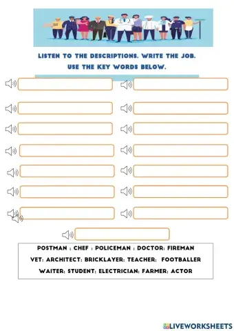 Jobs- listening exercise