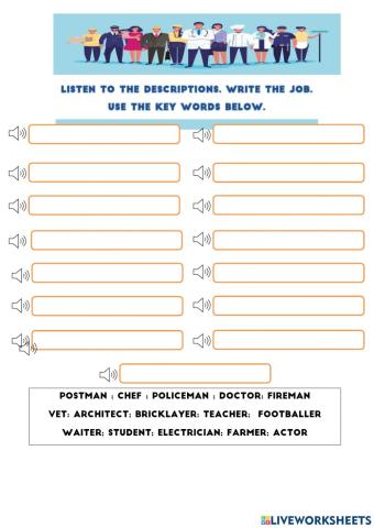 Jobs- listening exercise
