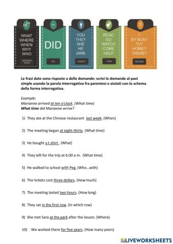 Questions past simle