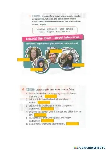 Year 5 Listening activity