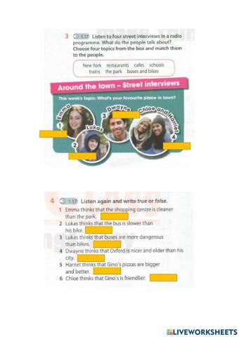 Year 5 Listening activity