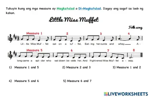 Magkatulad at Di-Magkatulad na Measure