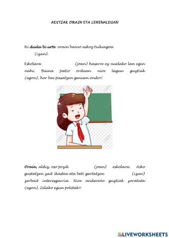 Izan, joan, egon lehenaldian