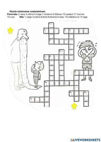 Ristsõna . vastandsõna