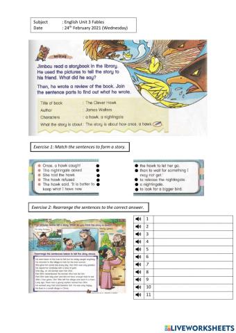 English Year 6 - Story