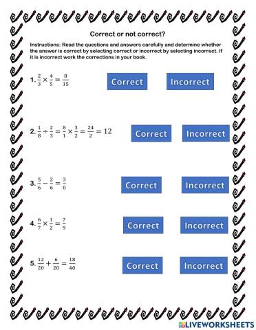 Fractions Process