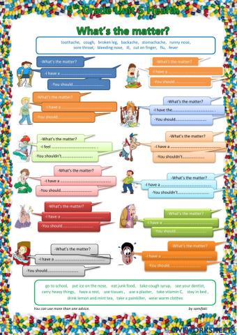 UNIT 5 HEALTH   WHAT IS THE MATTER?